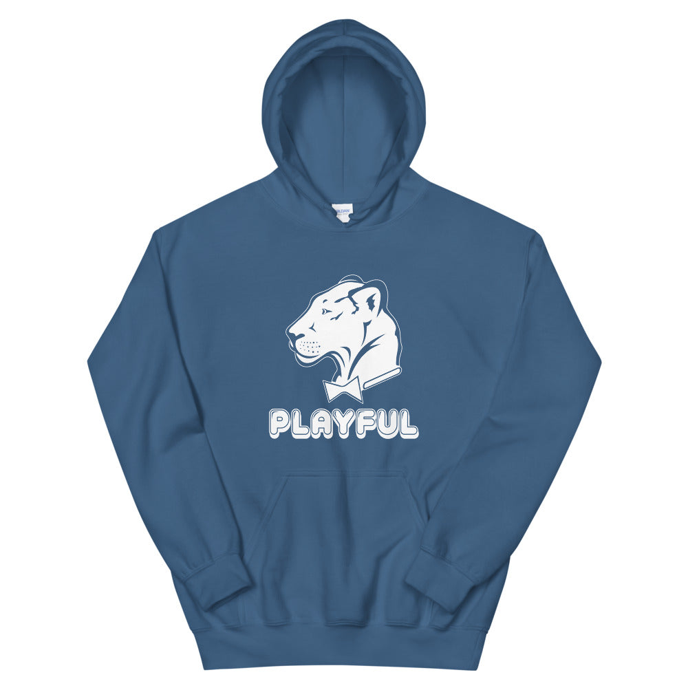 Playful Bubble White Logo (Unisex) Hoodie