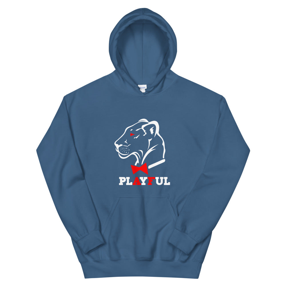 Playful AF White/Red (Unisex) Hoodie