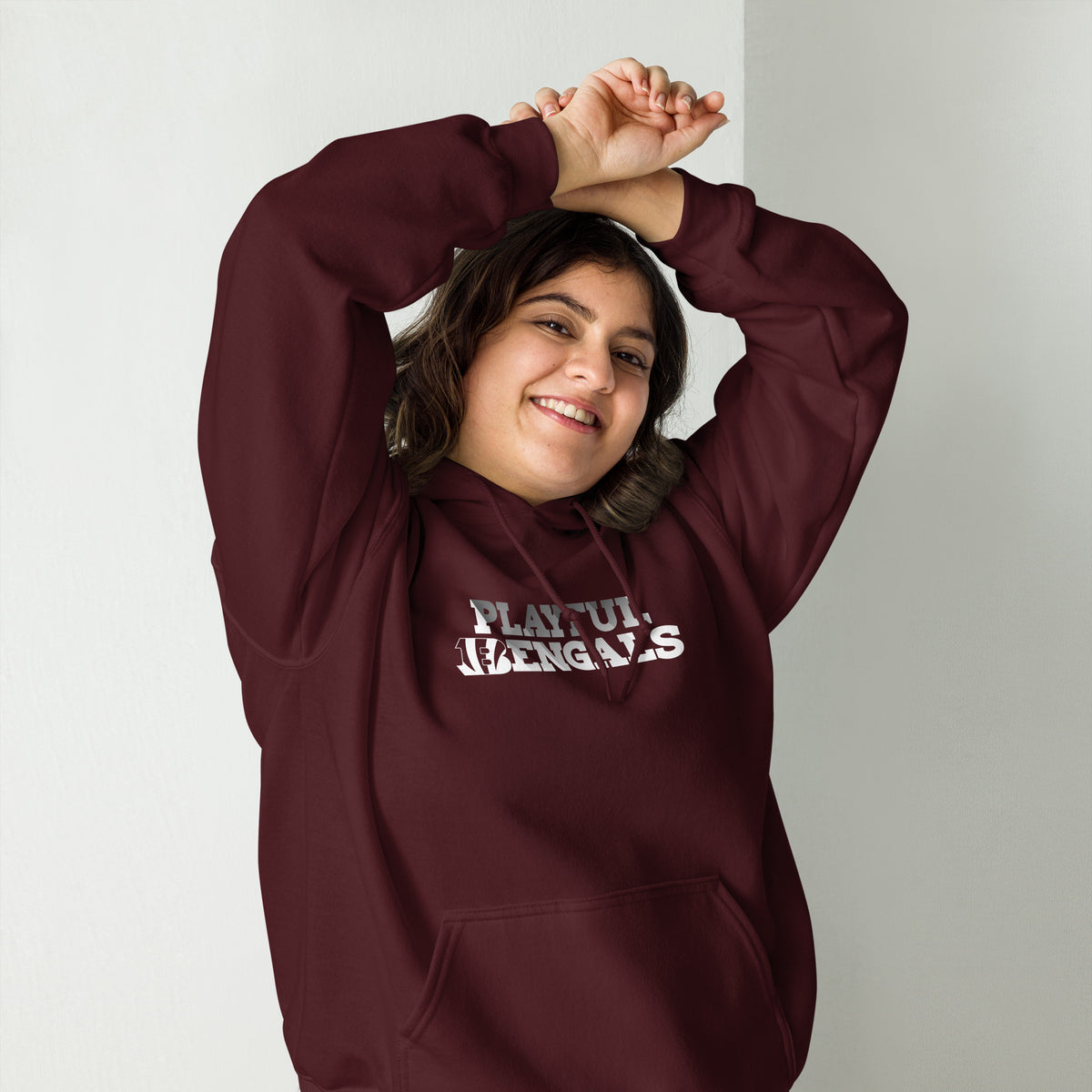 Playful Bengals (BLK/White) (Unisex) Hoodie