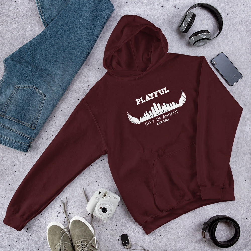 Playful Los Angeles City of Angels (Unisex) Hoodie