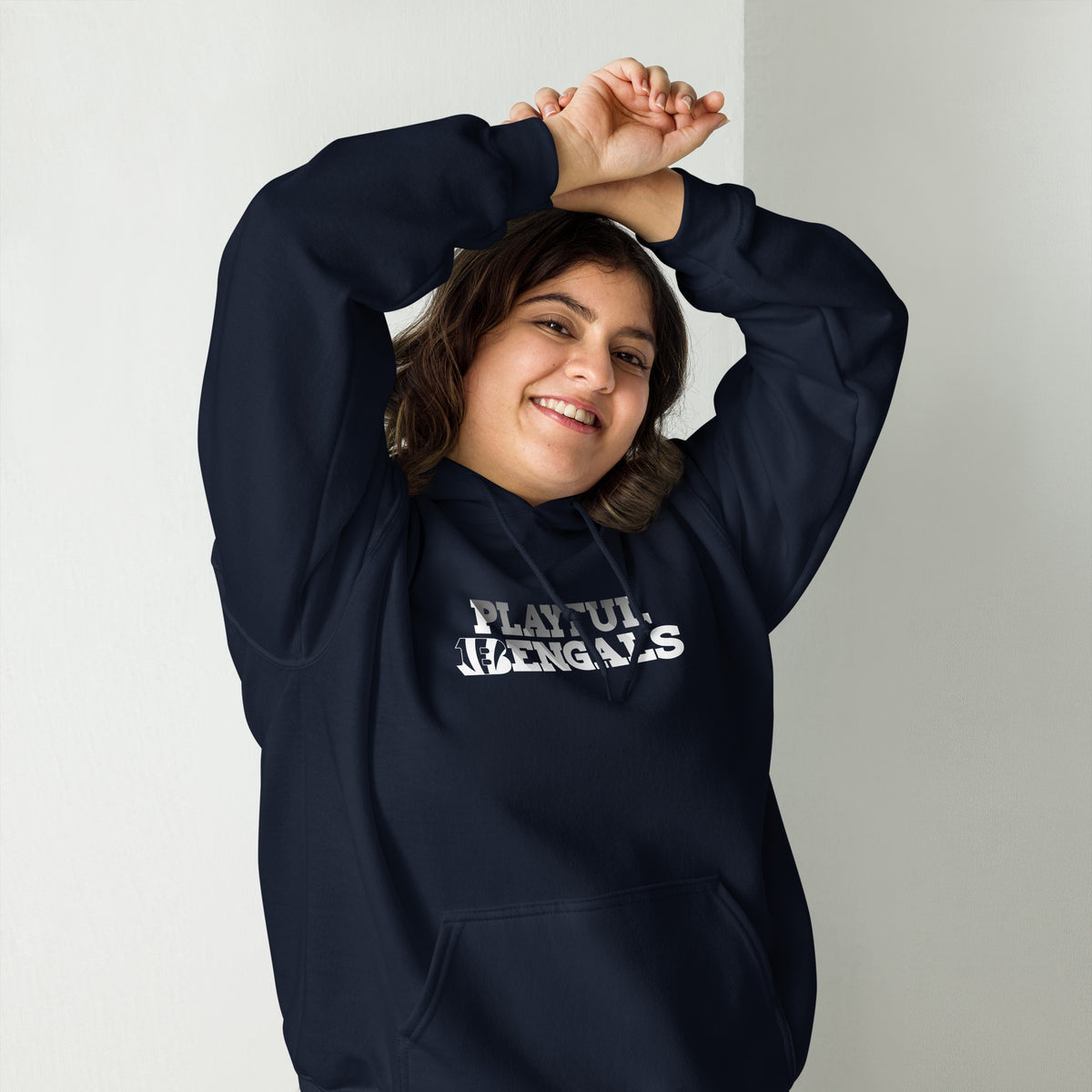 Playful Bengals (BLK/White) (Unisex) Hoodie