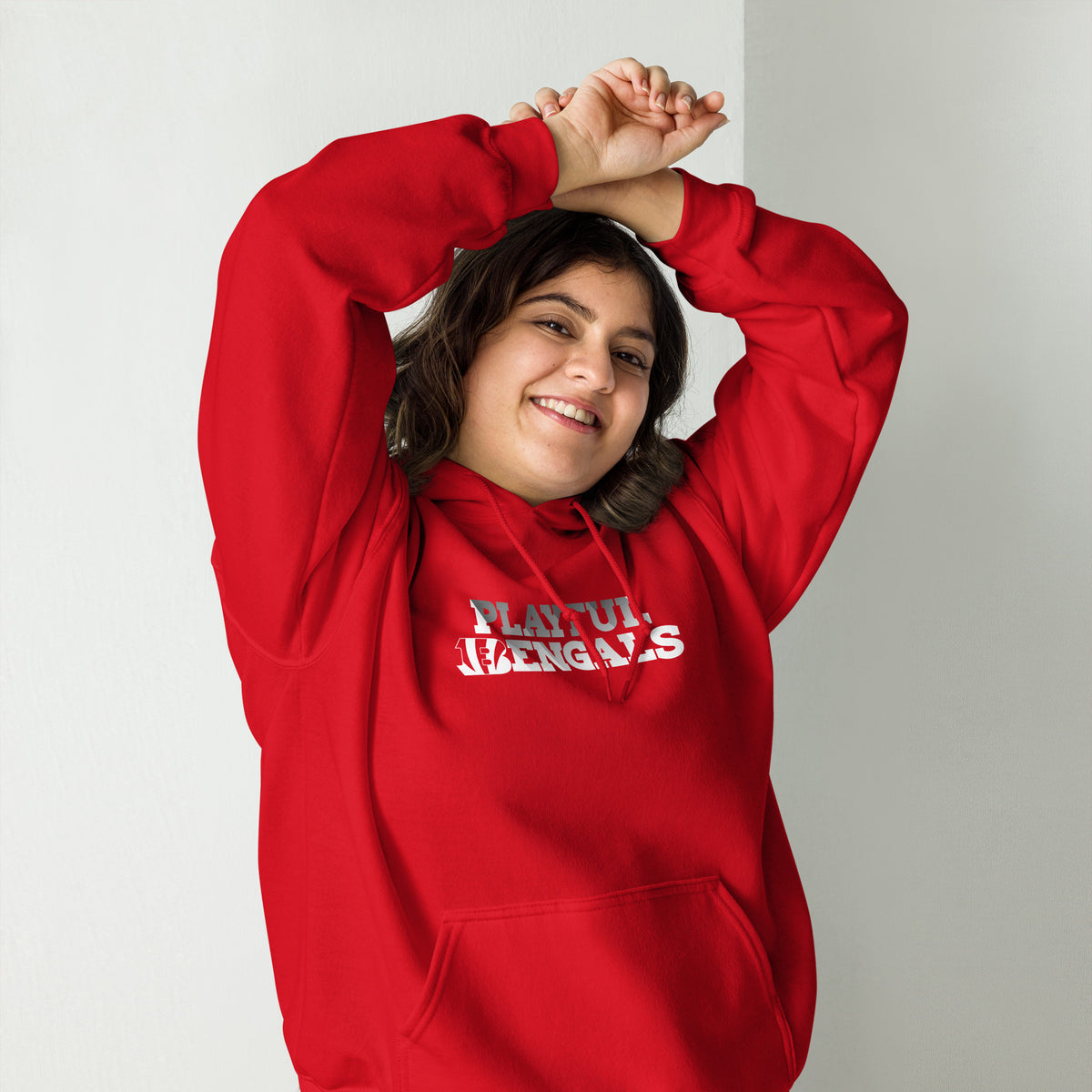 Playful Bengals (BLK/White) (Unisex) Hoodie