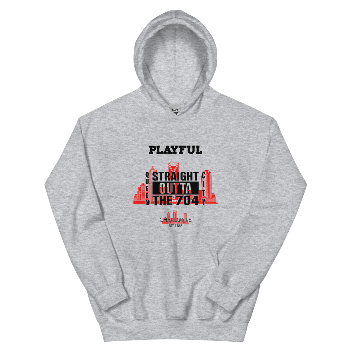 Playful Straight Outta The 704 (Unisex) Hoodie