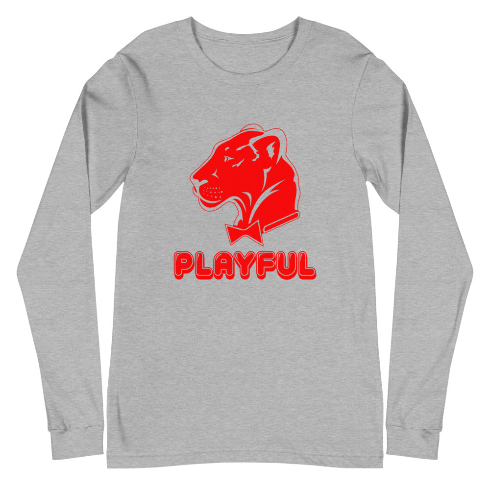 Playful Bubble Red Logo (Unisex) Long Sleeve Tee