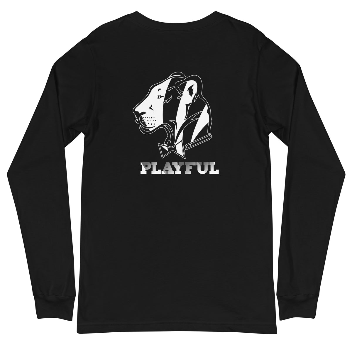 Playful Bengals Black/White (Unisex) Long Sleeve Tee