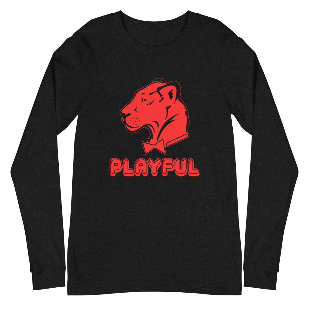 Playful Bubble Red Logo (Unisex) Long Sleeve Tee