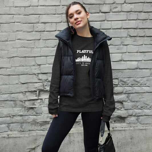 Playful Los Angeles City of Angels (Unisex) Long Sleeve Tee