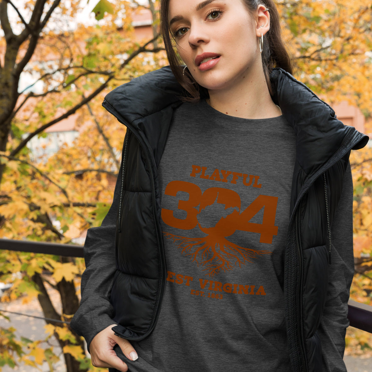 Playful WV - Brown (Unisex) Long Sleeve Tee
