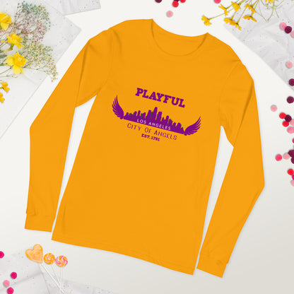 Playful Los Angeles City of Angels (Unisex) Long Sleeve Tee