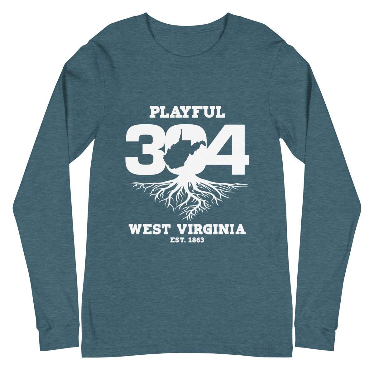 Playful WV - White (Unisex) Long Sleeve Tee