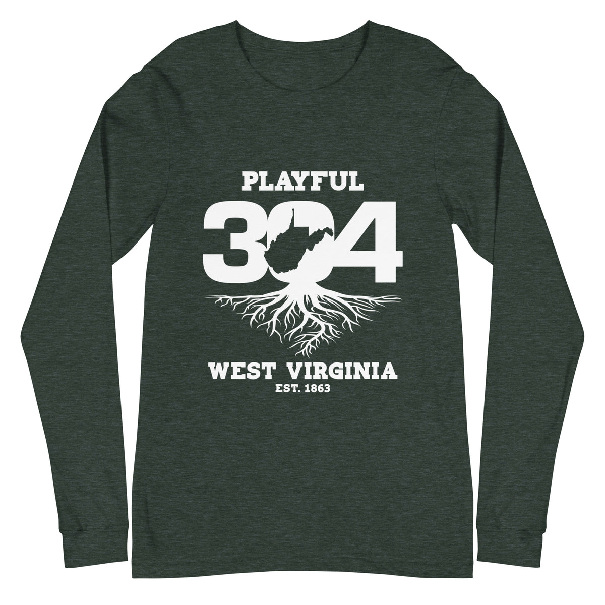 Playful WV - White (Unisex) Long Sleeve Tee