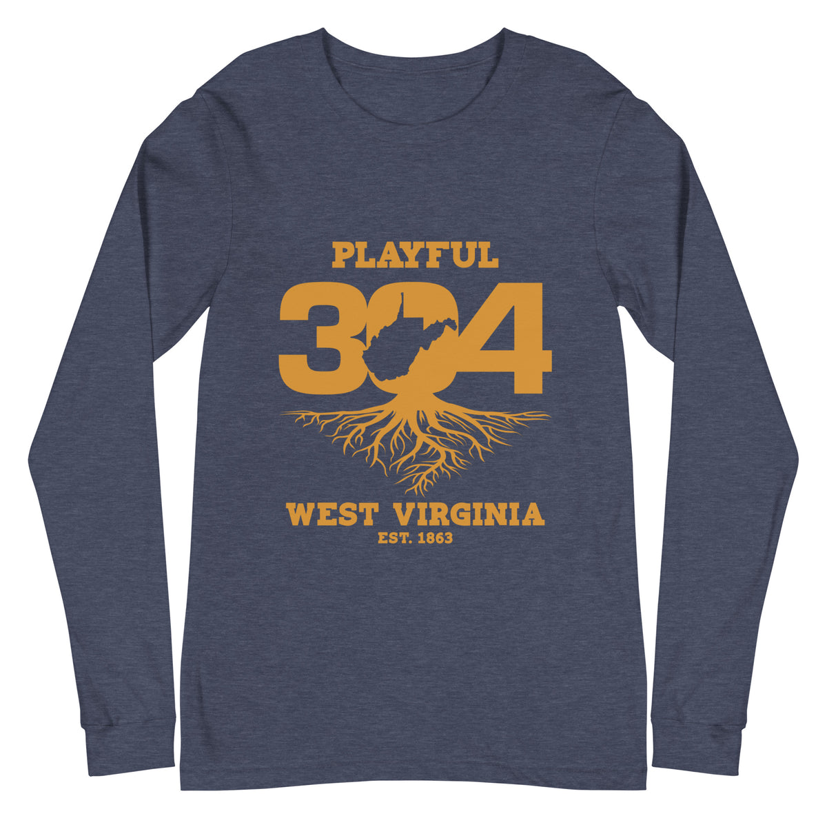 Playful WV - Gold (Unisex) Long Sleeve Tee