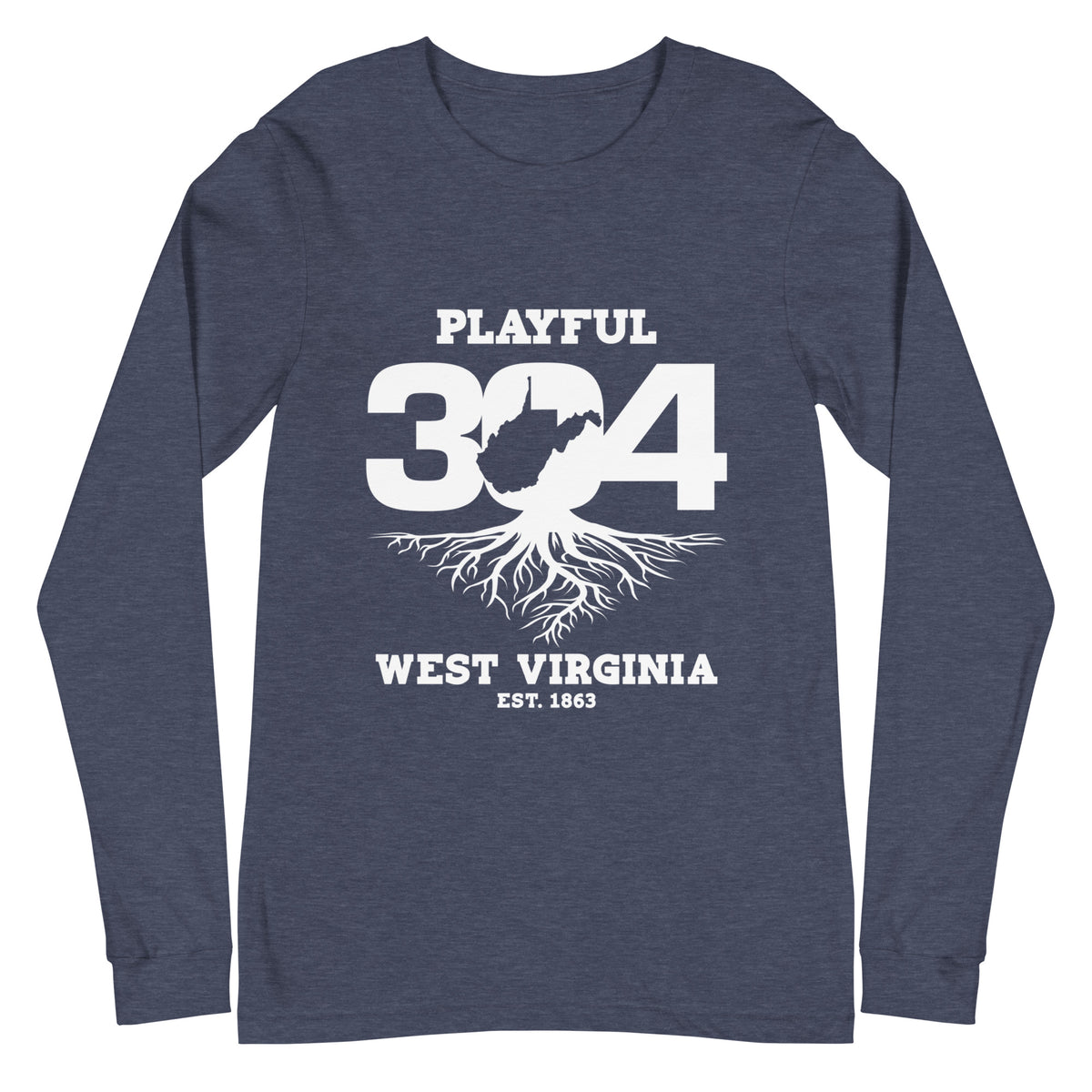 Playful WV - White (Unisex) Long Sleeve Tee