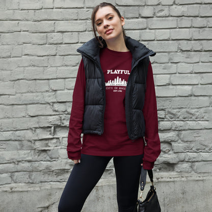 Playful Los Angeles City of Angels (Unisex) Long Sleeve Tee