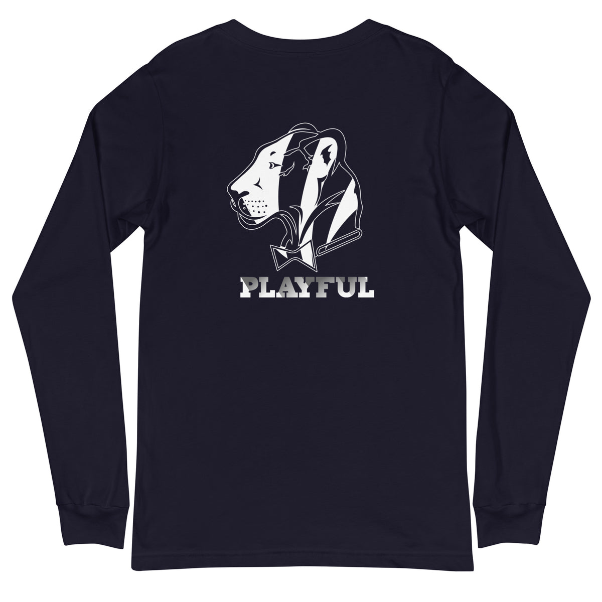 Playful Bengals Black/White (Unisex) Long Sleeve Tee