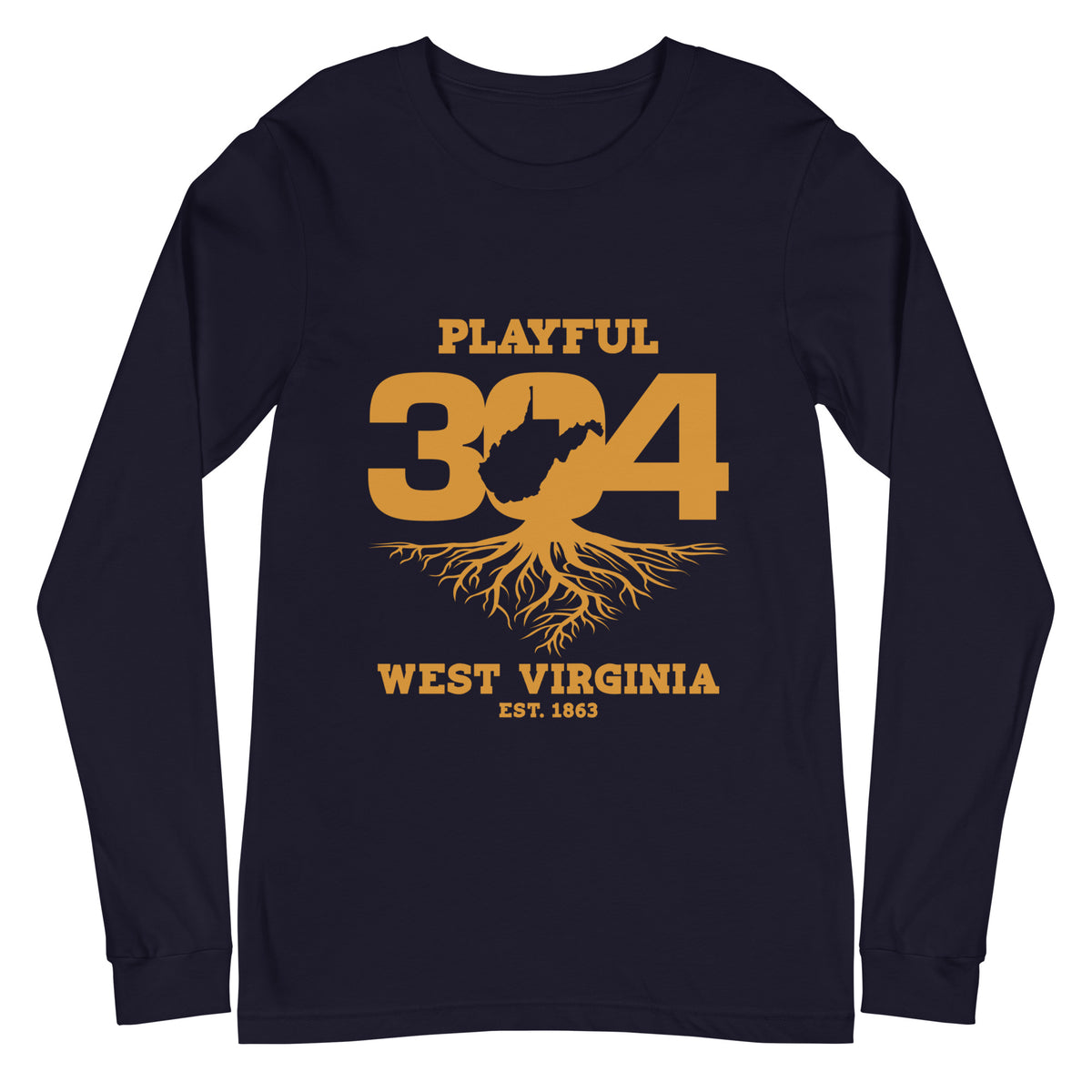 Playful WV - Gold (Unisex) Long Sleeve Tee