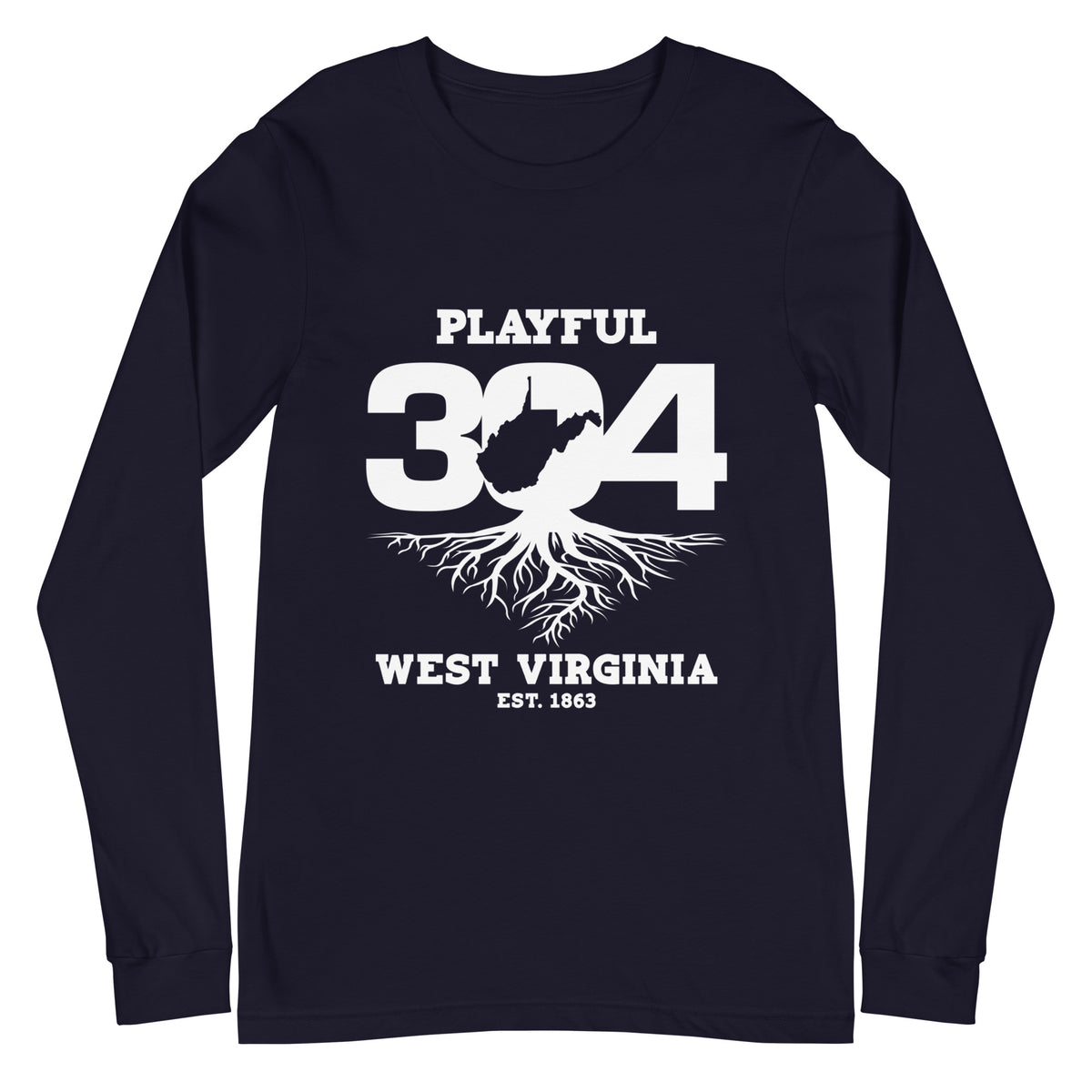 Playful WV - White (Unisex) Long Sleeve Tee