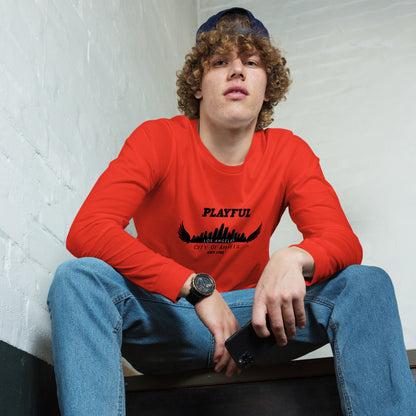 Playful Los Angeles City of Angels (Unisex) Long Sleeve Tee