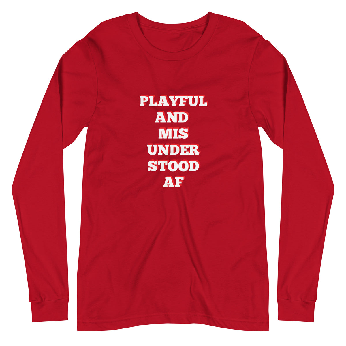 Playful & Misunderstood AF (Unisex) Long Sleeve Tee