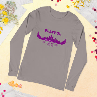 Playful Los Angeles City of Angels (Unisex) Long Sleeve Tee