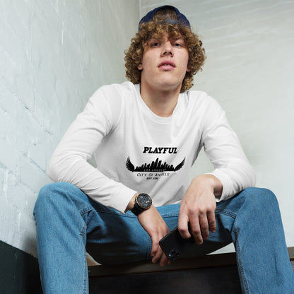 Playful Los Angeles City of Angels (Unisex) Long Sleeve Tee