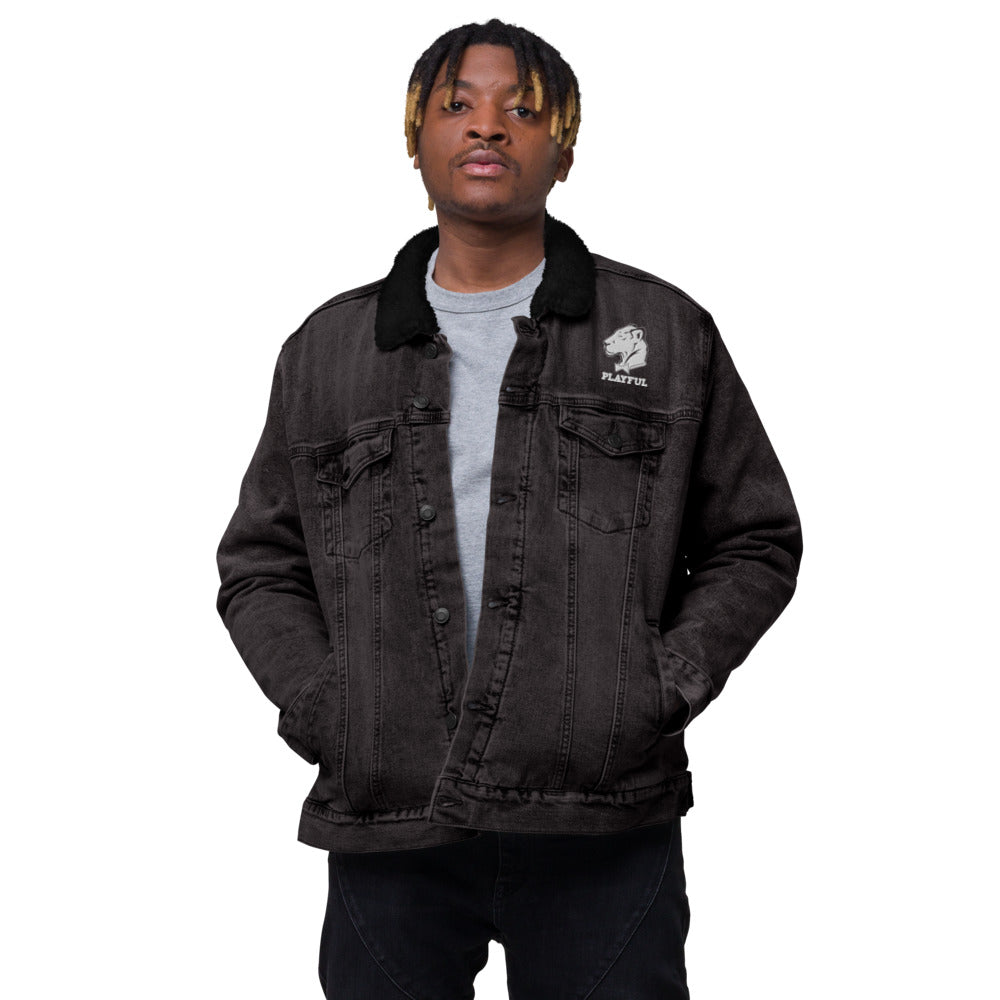 Playful (Unisex) Denim Sherpa Jacket