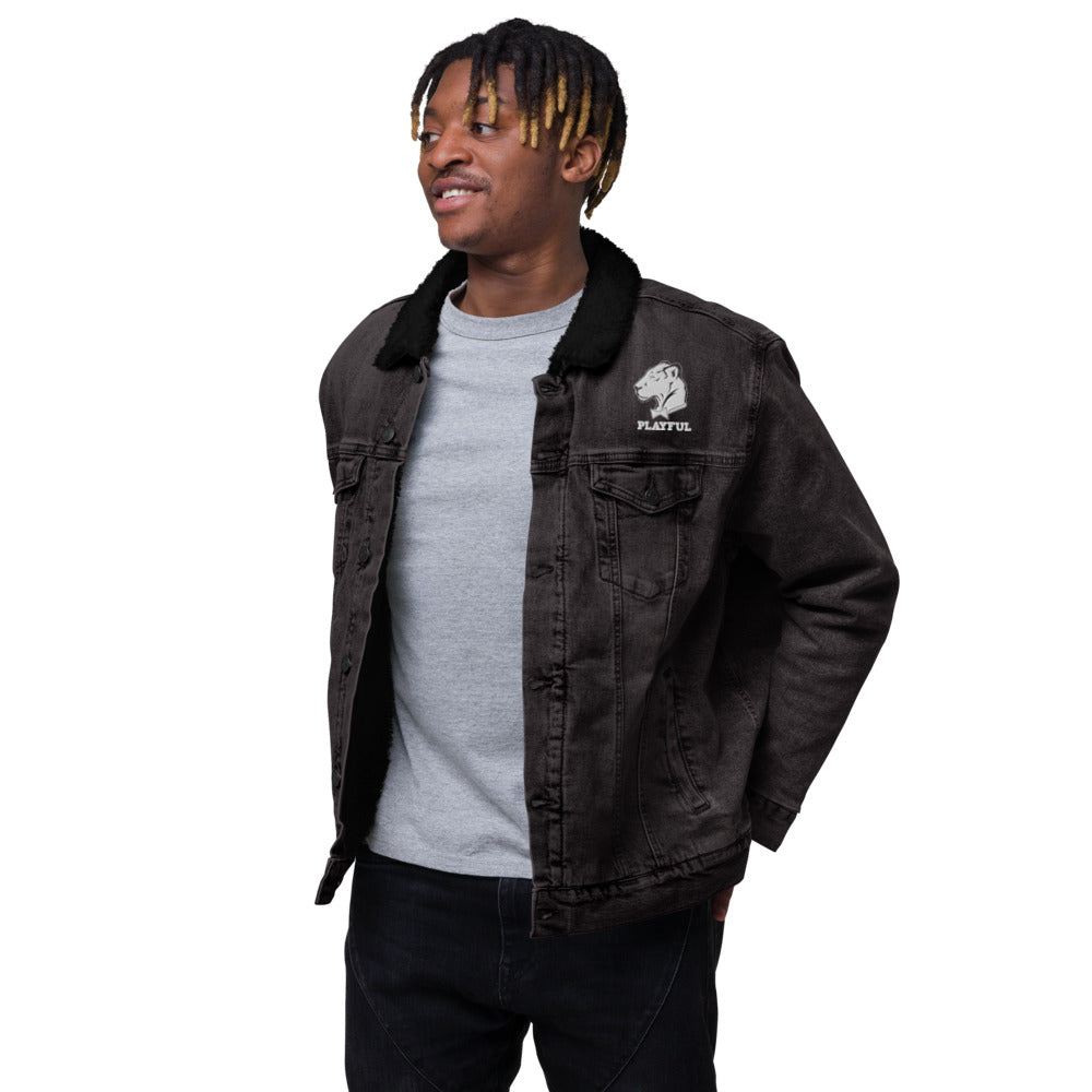 Playful (Unisex) Denim Sherpa Jacket