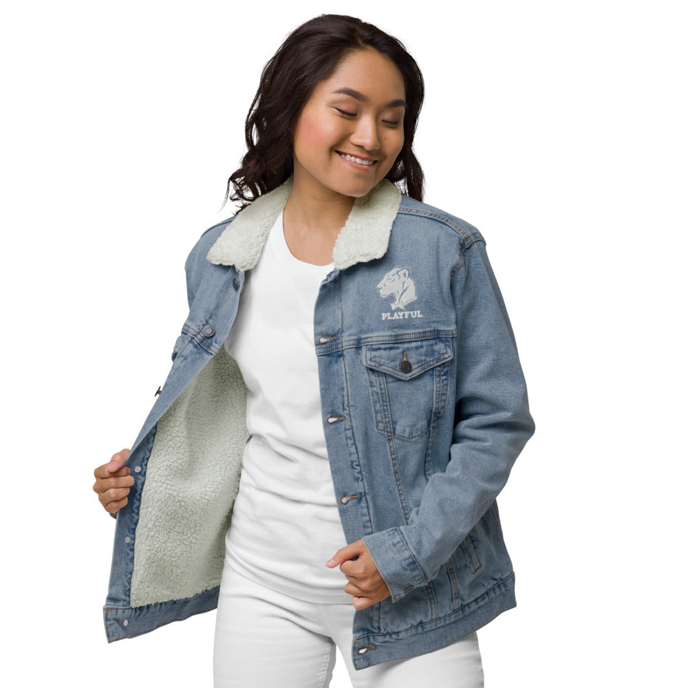 Playful (Unisex) Denim Sherpa Jacket