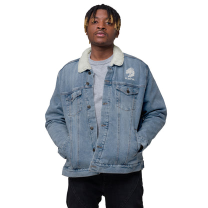 Playful (Unisex) Denim Sherpa Jacket