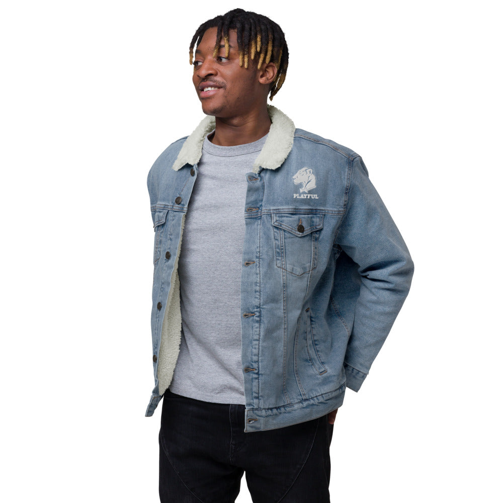 Playful (Unisex) Denim Sherpa Jacket