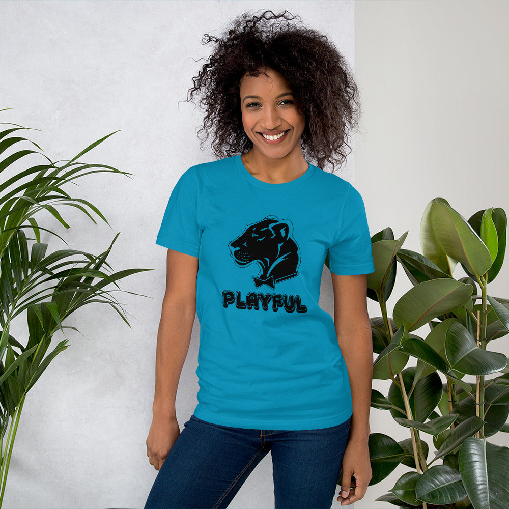Playful Bubble Black Logo Short-Sleeve (Unisex) T-Shirt