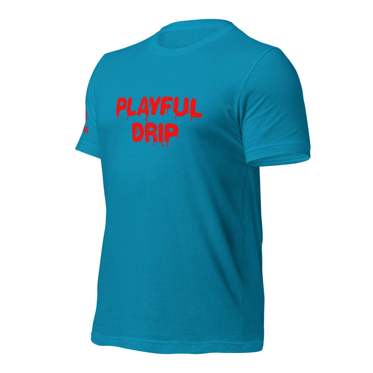 Playful Drip - Red (Unisex) T-Shirt