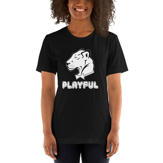 Playful Bubble White Logo Short-Sleeve (Unisex) T-Shirt