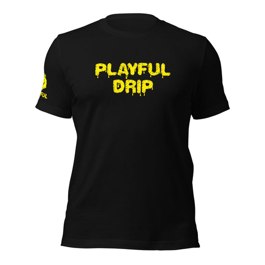 Playful Drip - Yellow (Unisex) T-Shirt