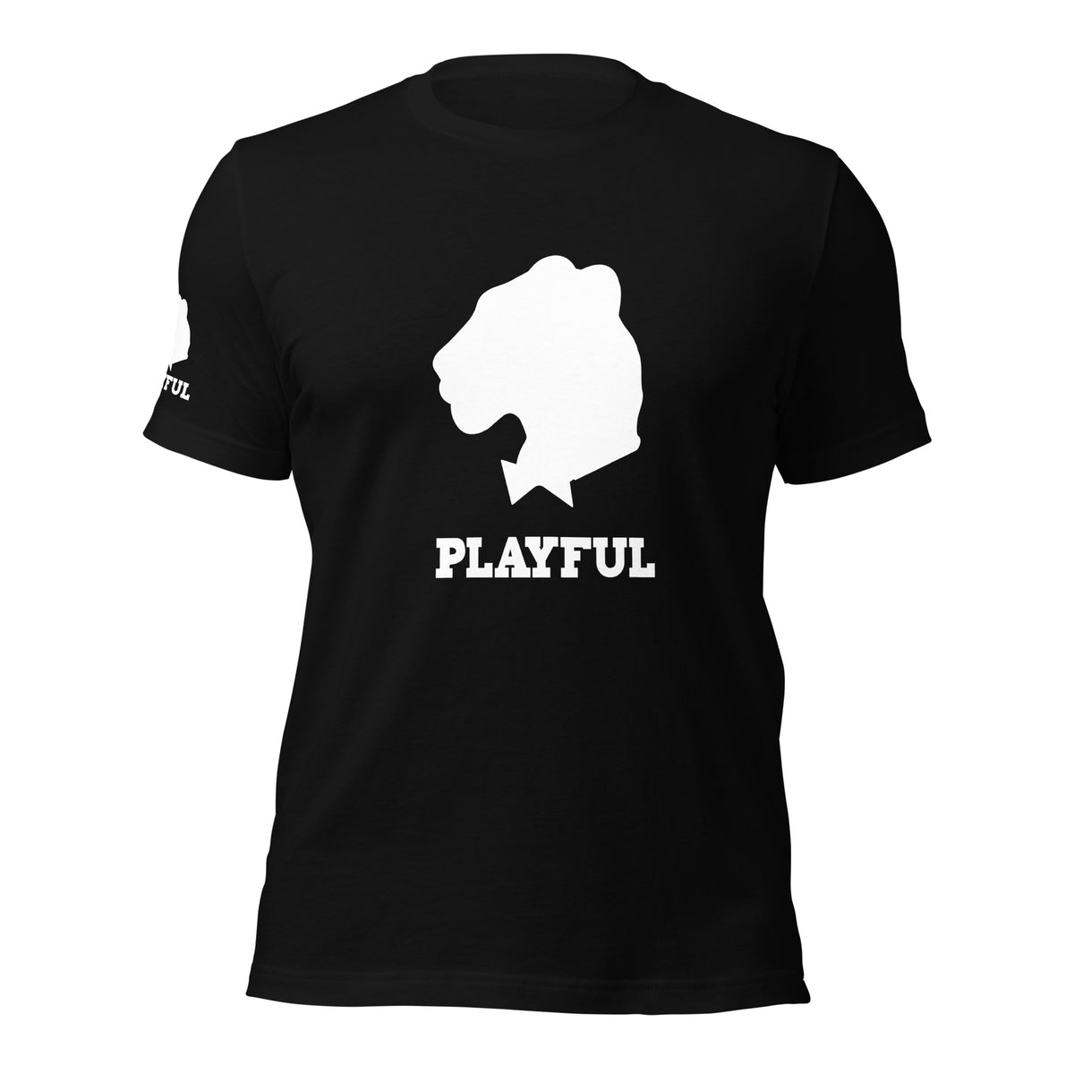 Playful White Out Logo (Unisex) T-Shirt