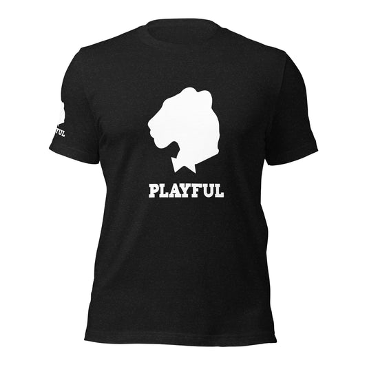 Playful White Out Logo (Unisex) T-Shirt