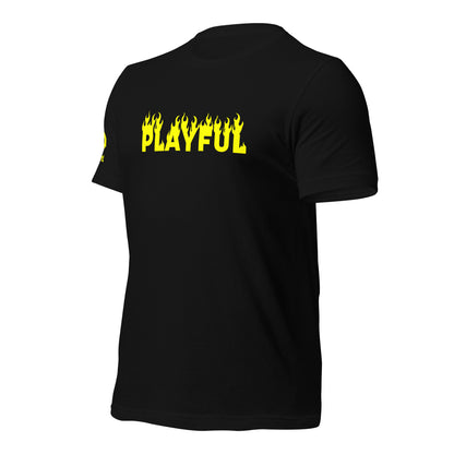 Playful Fire (Yellow) (Unisex) T-Shirt