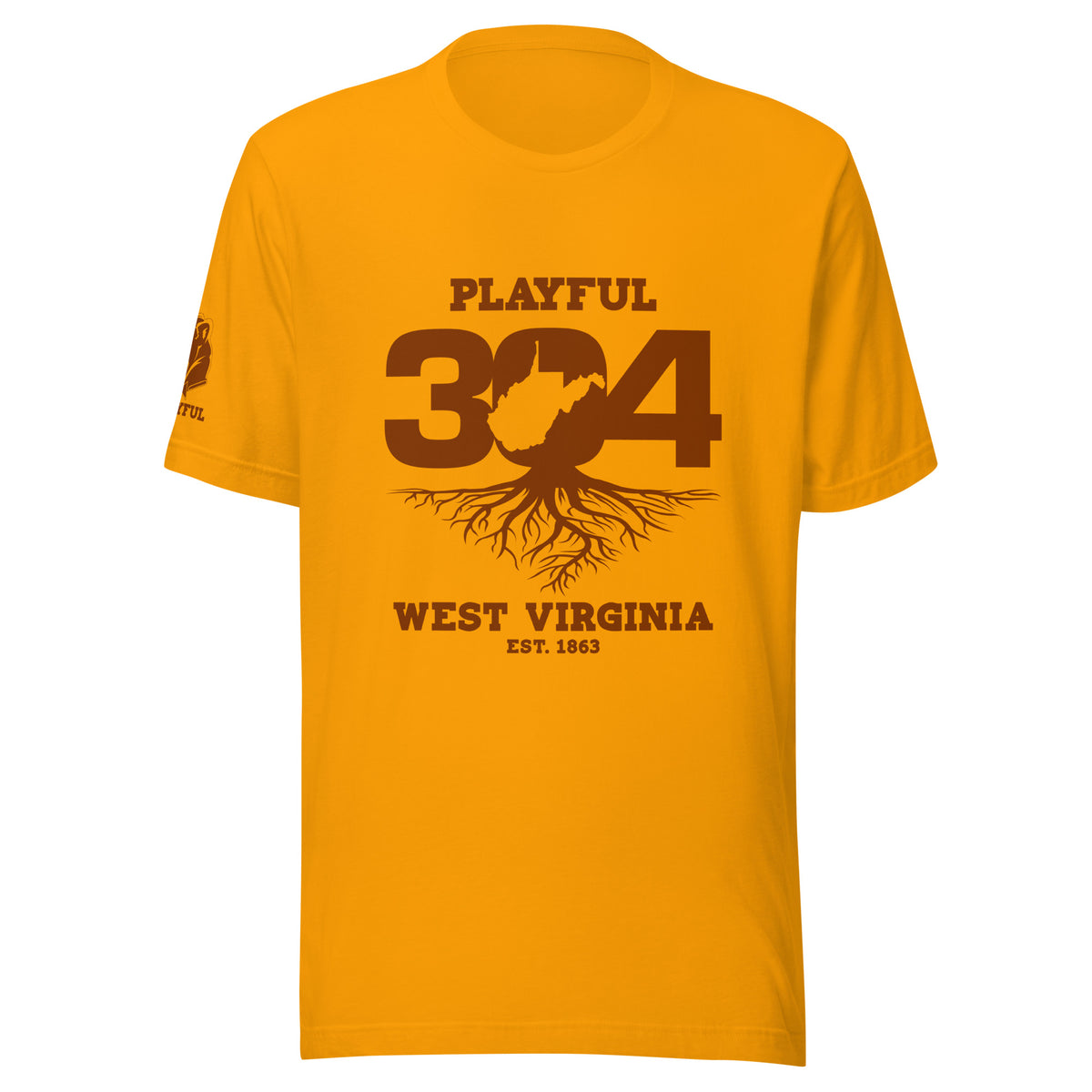 Playful WV - Brown (Unisex) t-shirt