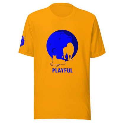 Playful Blue Moon (Unisex) T-Shirt