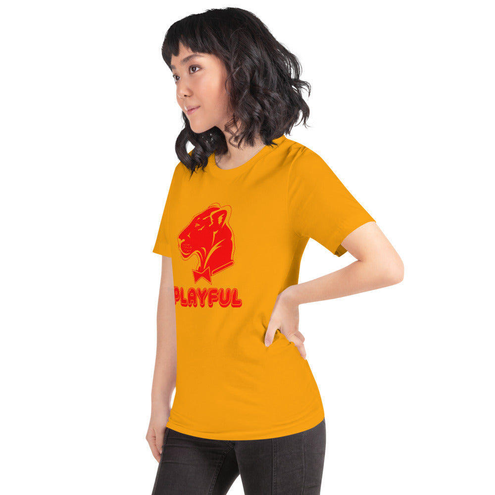 Playful Bubble Red Logo Short-Sleeve (Unisex) T-Shirt