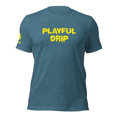Playful Drip - Yellow (Unisex) T-Shirt