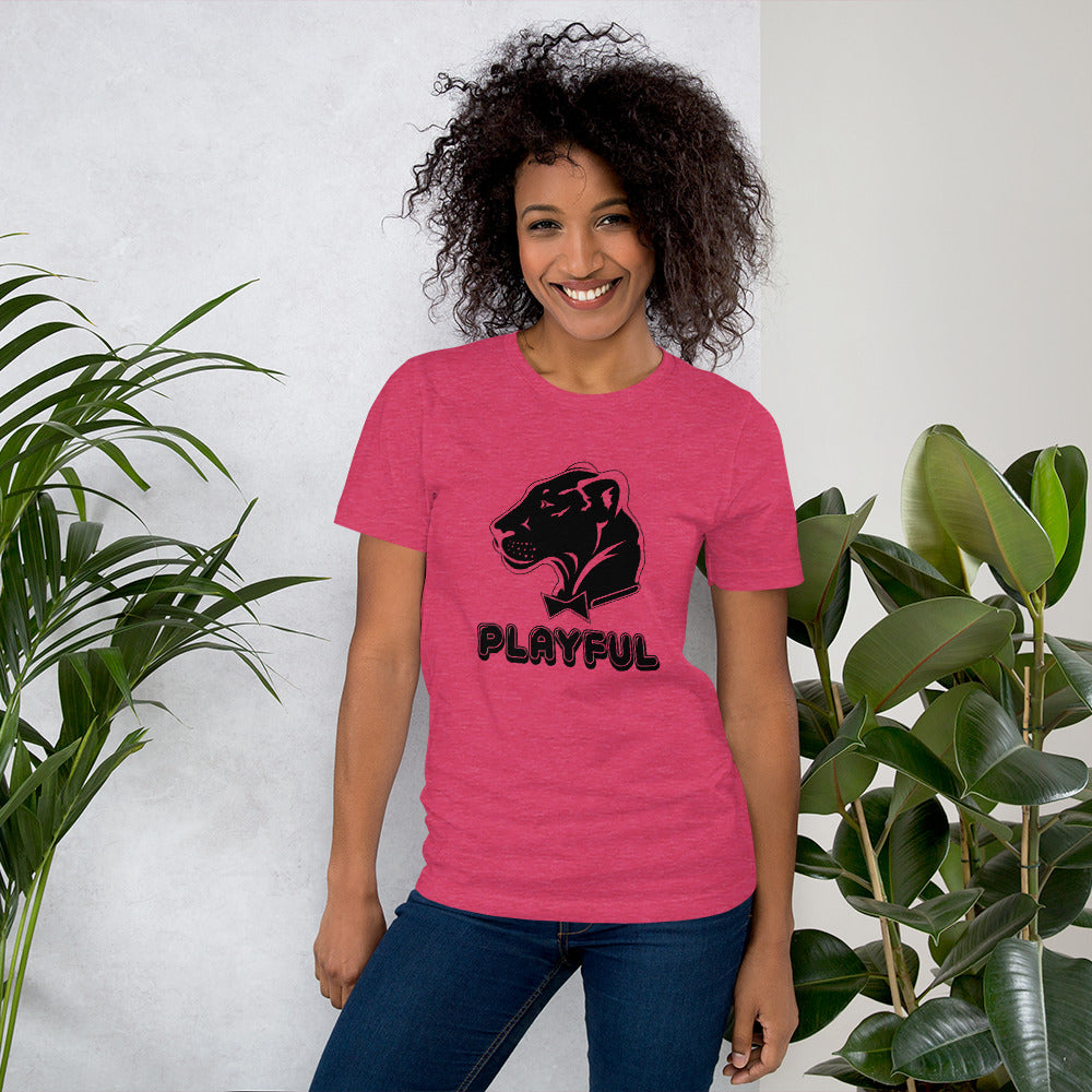 Playful Bubble Black Logo Short-Sleeve (Unisex) T-Shirt
