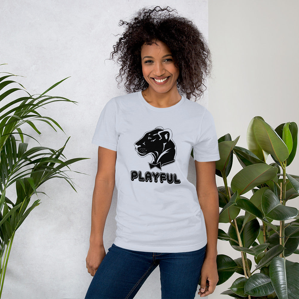 Playful Bubble Black Logo Short-Sleeve (Unisex) T-Shirt