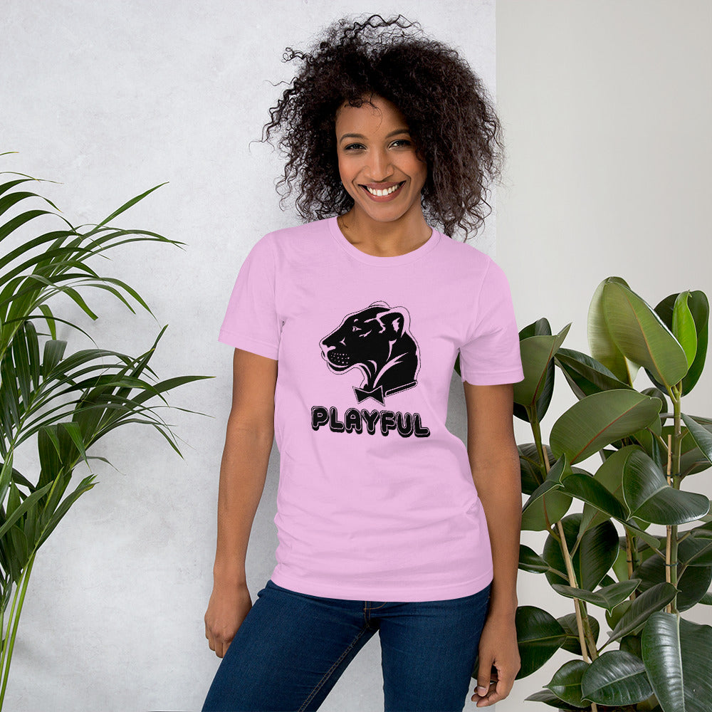 Playful Bubble Black Logo Short-Sleeve (Unisex) T-Shirt