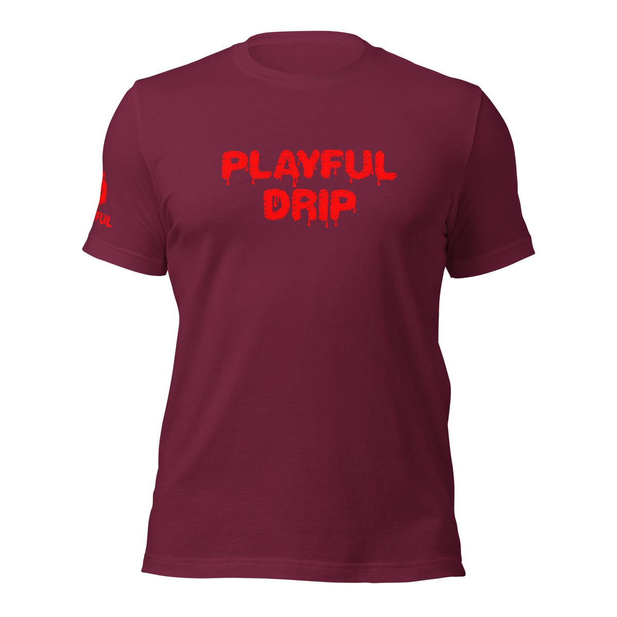 Playful Drip - Red (Unisex) T-Shirt