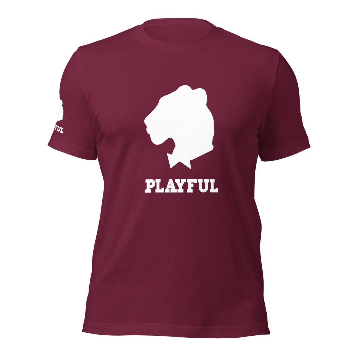 Playful White Out Logo (Unisex) T-Shirt