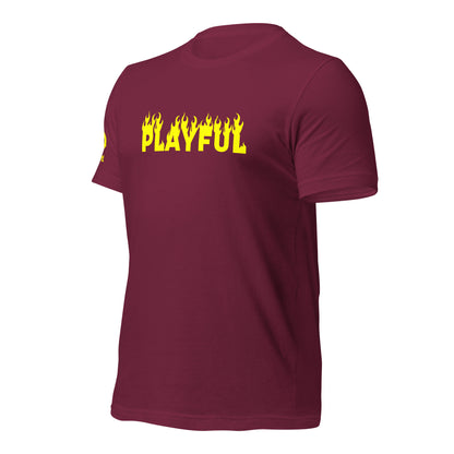 Playful Fire (Yellow) (Unisex) T-Shirt