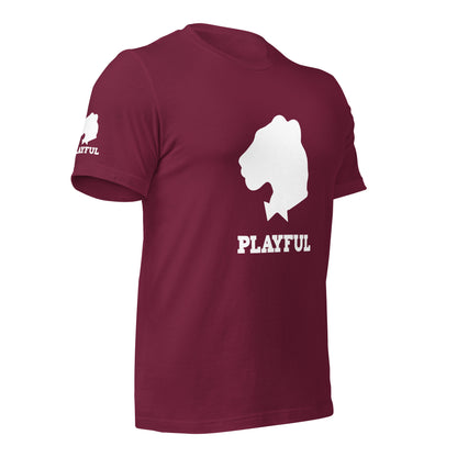 Playful White Out Logo (Unisex) T-Shirt