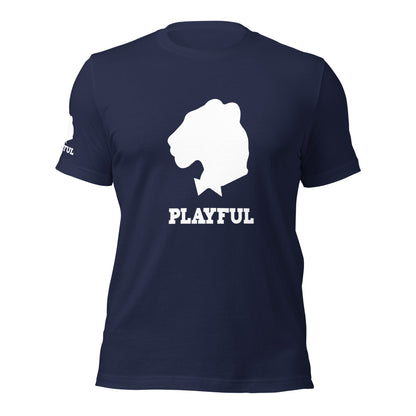 Playful White Out Logo (Unisex) T-Shirt