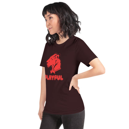 Playful Bubble Red Logo Short-Sleeve (Unisex) T-Shirt
